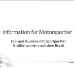Information für Motorsportler